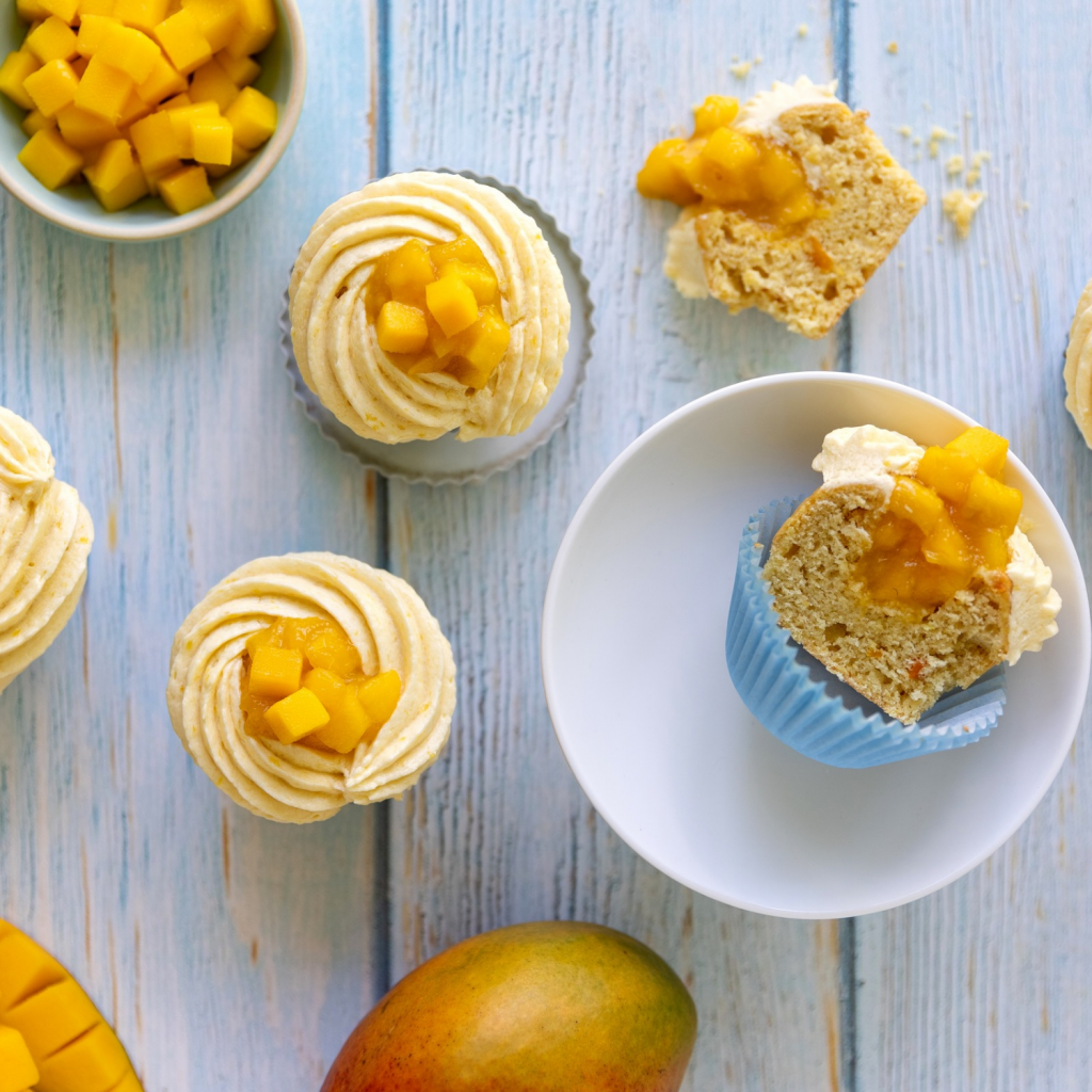 These soft and fluffy cupcakes infused with the juicy goodness of mango are sure to give you a sweet tooth.