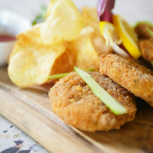 Freshly made fish cakes