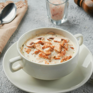 Homemade warm Mushroom soup