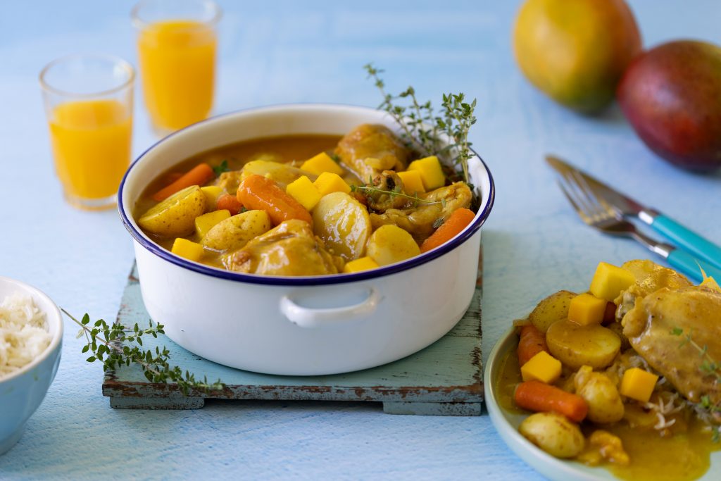 Hearty Mango and chicken potjie. Picture: Supplied: The South African Mango Growers' Association