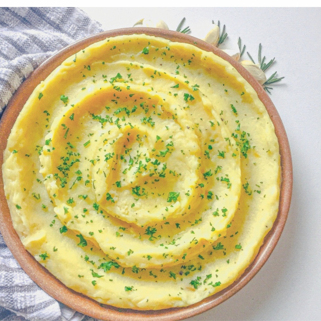 Chef Thabitha Mogale shares her simple yet irresistible Roasted garlic mashed potato recipe that will keep you coming back for more. Picture: Supplied: Thabitha Mogale.