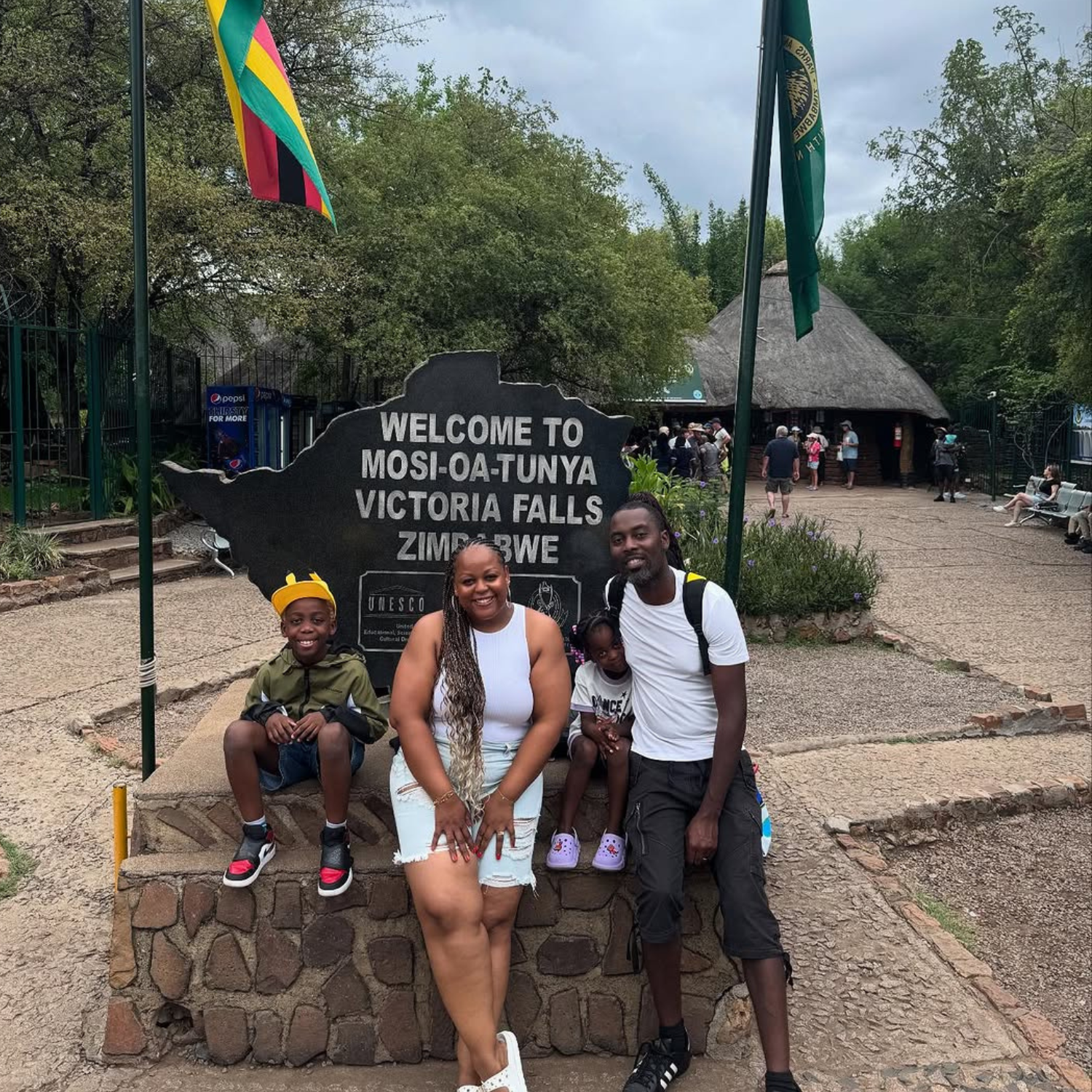 Carol Ofori and her family in Zimbabwe