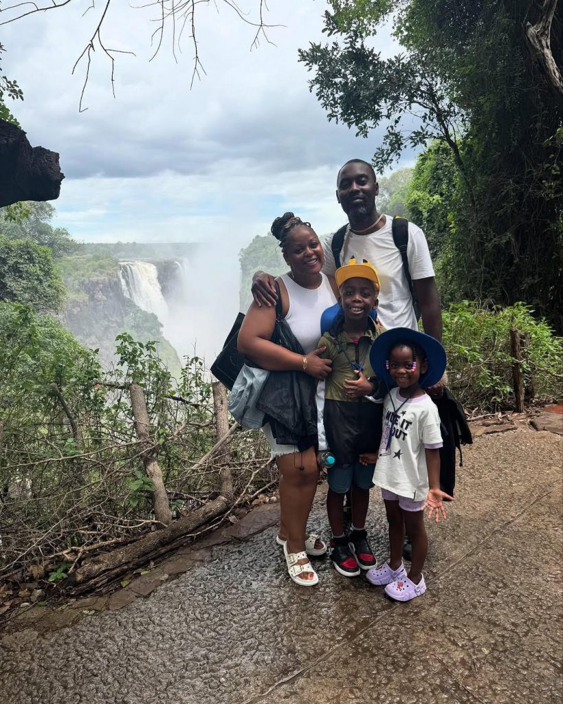 Carol Ofori enjoying her time with her family on their first international family trip. Picture: Supplied