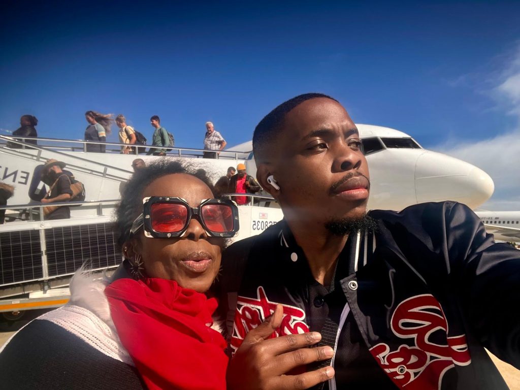 Lifa Arosi cherishing his best moments with his late mother, Suthukazi Arosi. Picture: Supplied