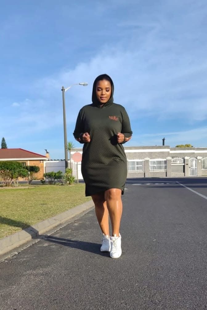 Grace, strength, and elegance-AngieDaQueen rocking her own design. Picture: Supplied