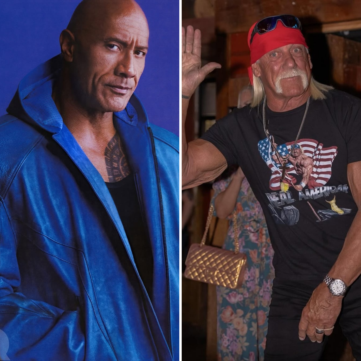 Dwayne Johnson and Hulk Hogan