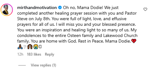 These messages were taken from comments on Joel Osteen’s Instagram account.
Screenshots: Instagram @JoelOsteen