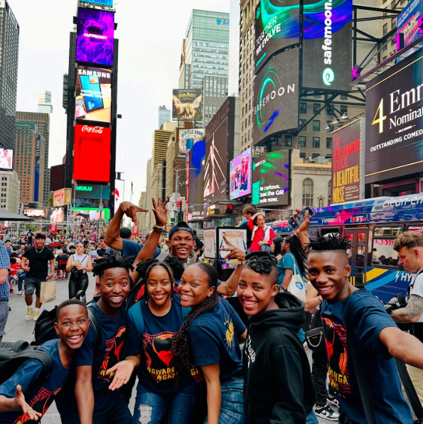 The Ndlovu Youth Choir during their tour when they were set to perform at Carnegie Hall in New York. Picture: Instagram@Choirafrica