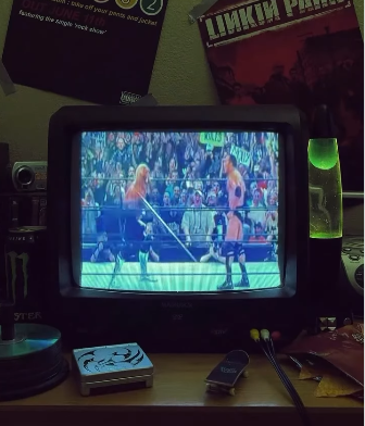 Screenshot from a video shared by Dwayne Johnson showing his iconic WWE WrestleMania match with the legendary Hulk Hogan. Picture: Instagram@DwayneJohnson