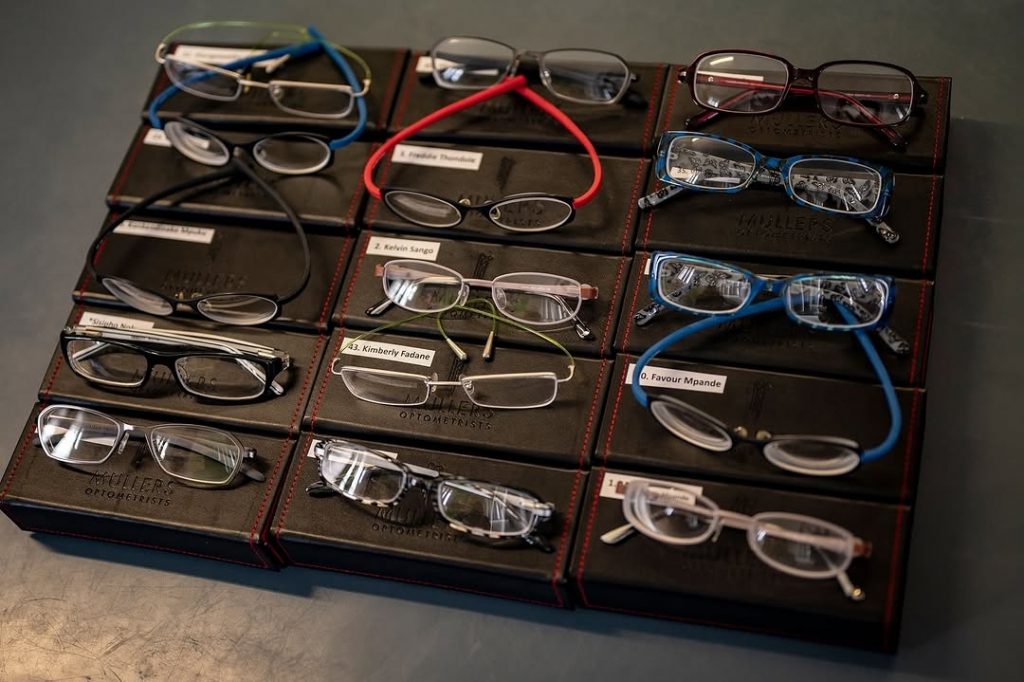 A fresh set of glasses generously donated to 'Joe Slovo Secondary School' by Rachel Kolisi and local optometrists. Picture: Instagram@RachelKolisi