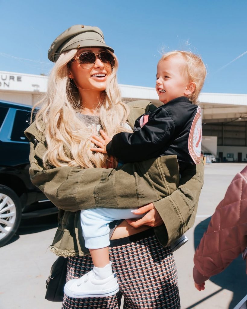 Smiles, snuggles, and sweet moments as Paris Hilton cradles little Phoenix. Picture: Instagram@ParisHilton