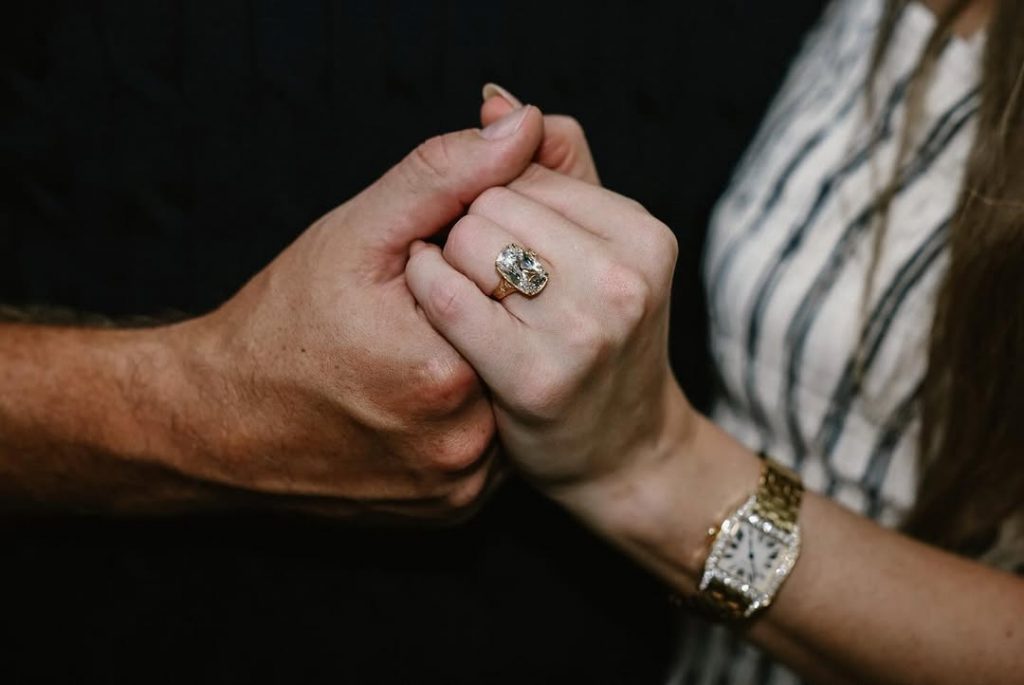 Zoom in: Taylor Swift gives fans a glimpse of her engagement ring. Picture: Instagram@TaylorSwift