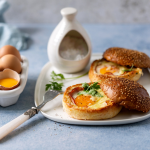 Homemade Egg bun bowls