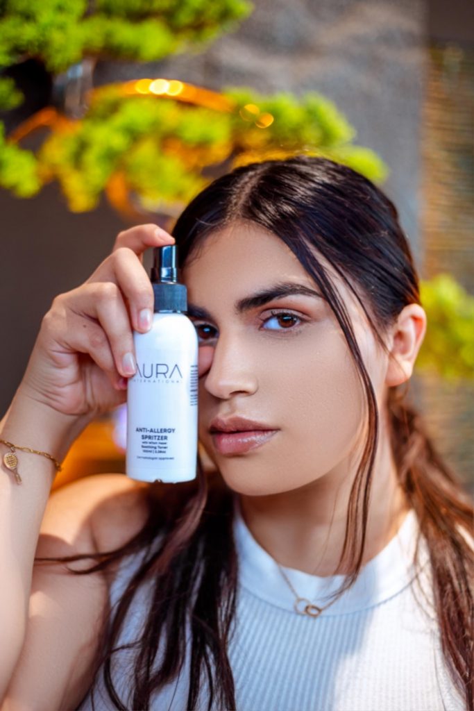 Relief in a Bottle: The Aura’ International Anti-Allergy Spritzer. Picture: Supplied 