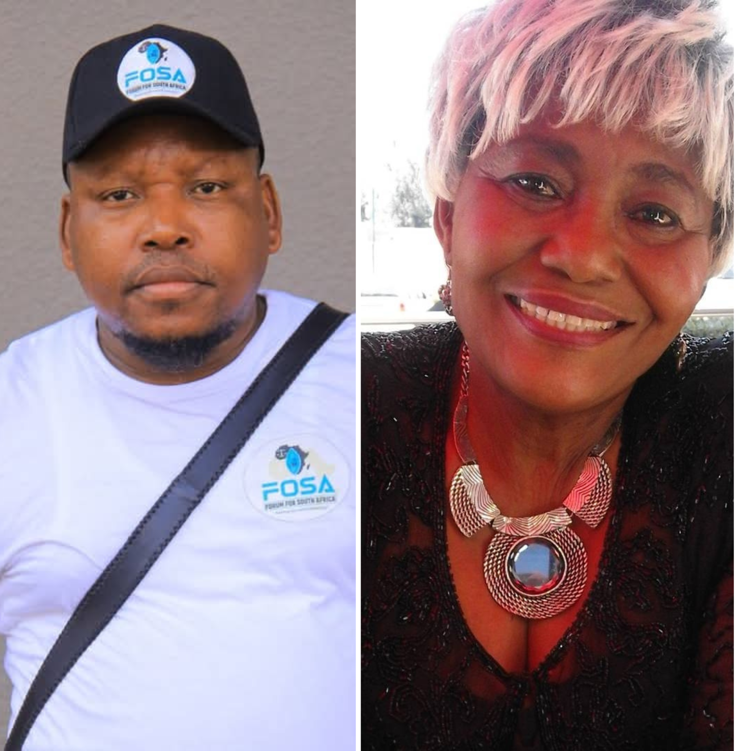 Tebogo Mashilompane and the late Mama Nandi Nyembe
