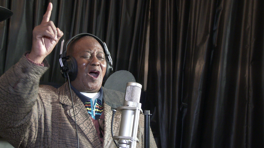 Neo ‘The Boss’ Maphaka in a recording session, bringing his legendary sound back to the studio. Picture: Facebook