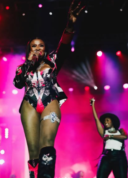 DJ Zinhle performing live on stage at the 'Zee Nation Fest' 2025 event on Saturday. Picture: Instagram@DJZinhle