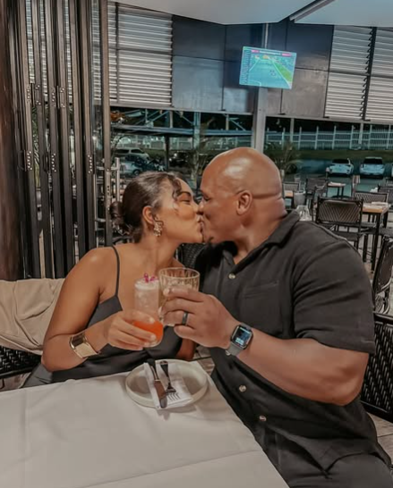 Raising a toast to 8 wonderful years together: Bongani and Anastacia Mbonambi clink glasses to celebrate their big day. Picture: Instagram@everydaylifestacy