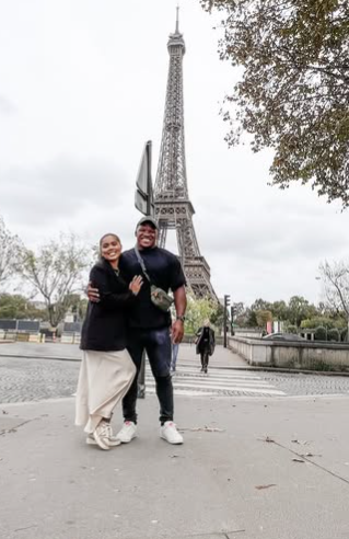 Sharing love and laughter with the Eiffel Tower as their backdrop in Paris. Picture: Instagram@everydaylifestacy