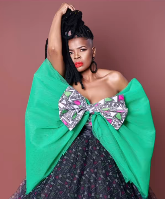 Radiating strength and grace in her gorgeous outfit, Candy Tsamandebele is prepared to take on the world. Picture: Instagram@CandyTsamandebele