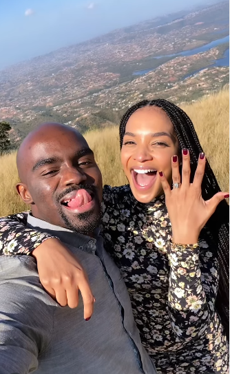 Happily ever after: Dr Musa Mthombeni and his wife Liesl out and about together. Picture: Instagram@Liesllaurie