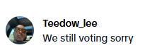 This is a comment from a social media user