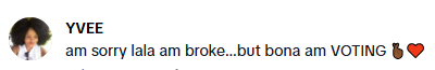 This is a comment from a social media user