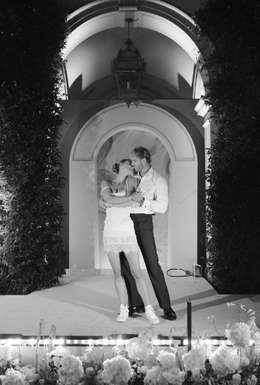 Lost in each other, Logan and Nina pose amid a fairytale wedding setting. Picture: Instagram@LoganPaul