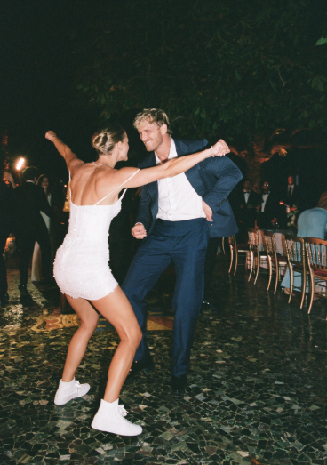 Logan and Nina let loose, dancing like nobody’s watching on their wedding night. Picture: Instagram@LoganPaul