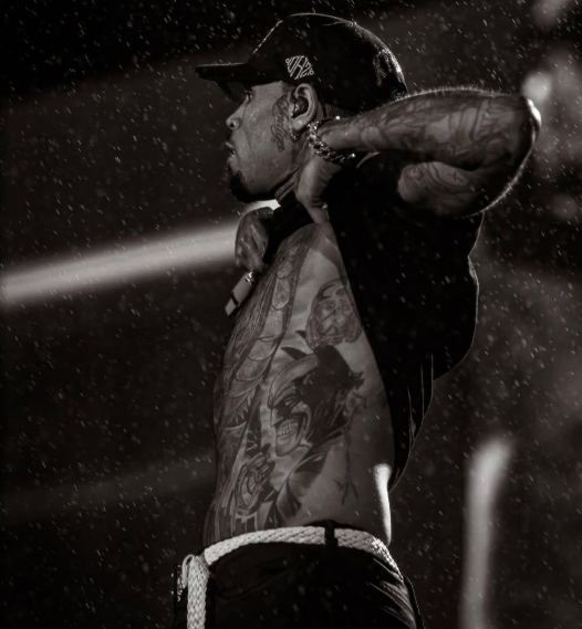Rain pouring, beat dropping, Chris Brown didn’t let up for a second. Picture: Instagram@ChrisBrown
