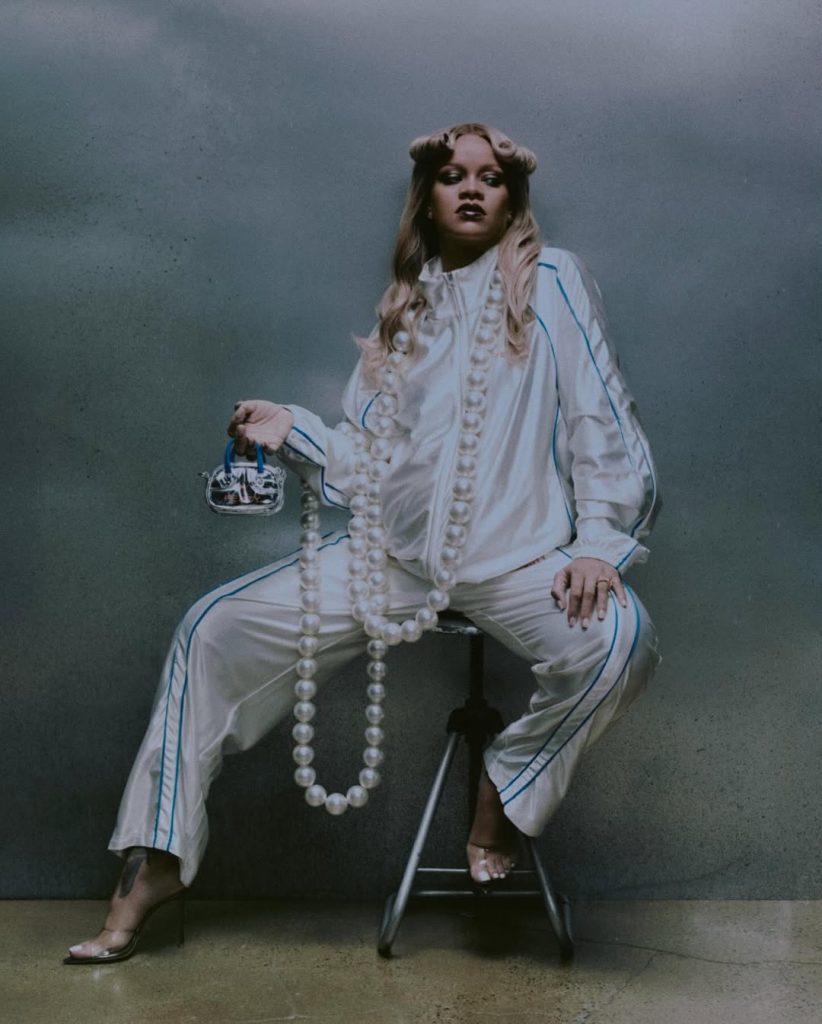 Rihanna serving major boss energy in a maternity look that’s equal parts edgy and elegant. Picture: Instagram@Rihanna