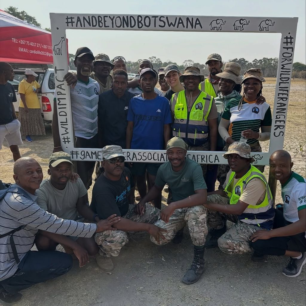 Rachel pictured with the passionate team of Wild Life Rangers from @andBeyondTravel. Picture: Instagram@RachelKolisi