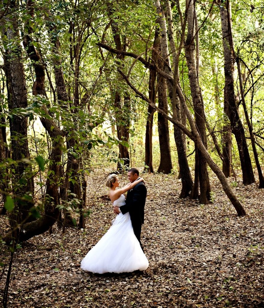 Bryan and Janine captured in a tender moment on their wedding day. Picture: Instagram@BryanHabana