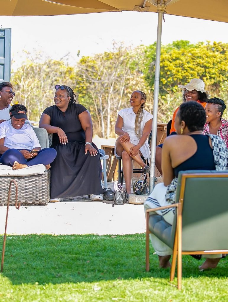 Comfort, laughter, and connection as the group of women enjoy a beautiful moment together at the retreat. Picture: Instagram@UnathiAfrica