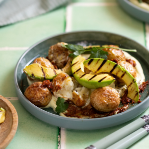 Braaied baby potato and avo salad