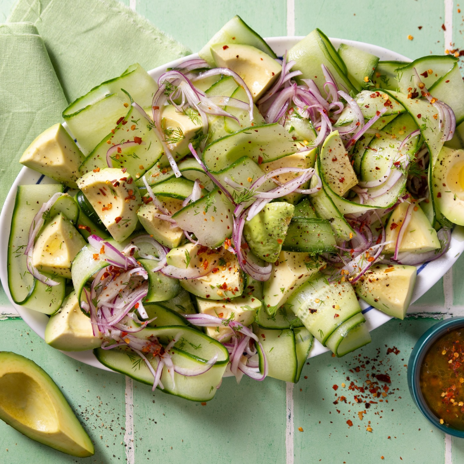 Cucumber, avocado, and dill Salad