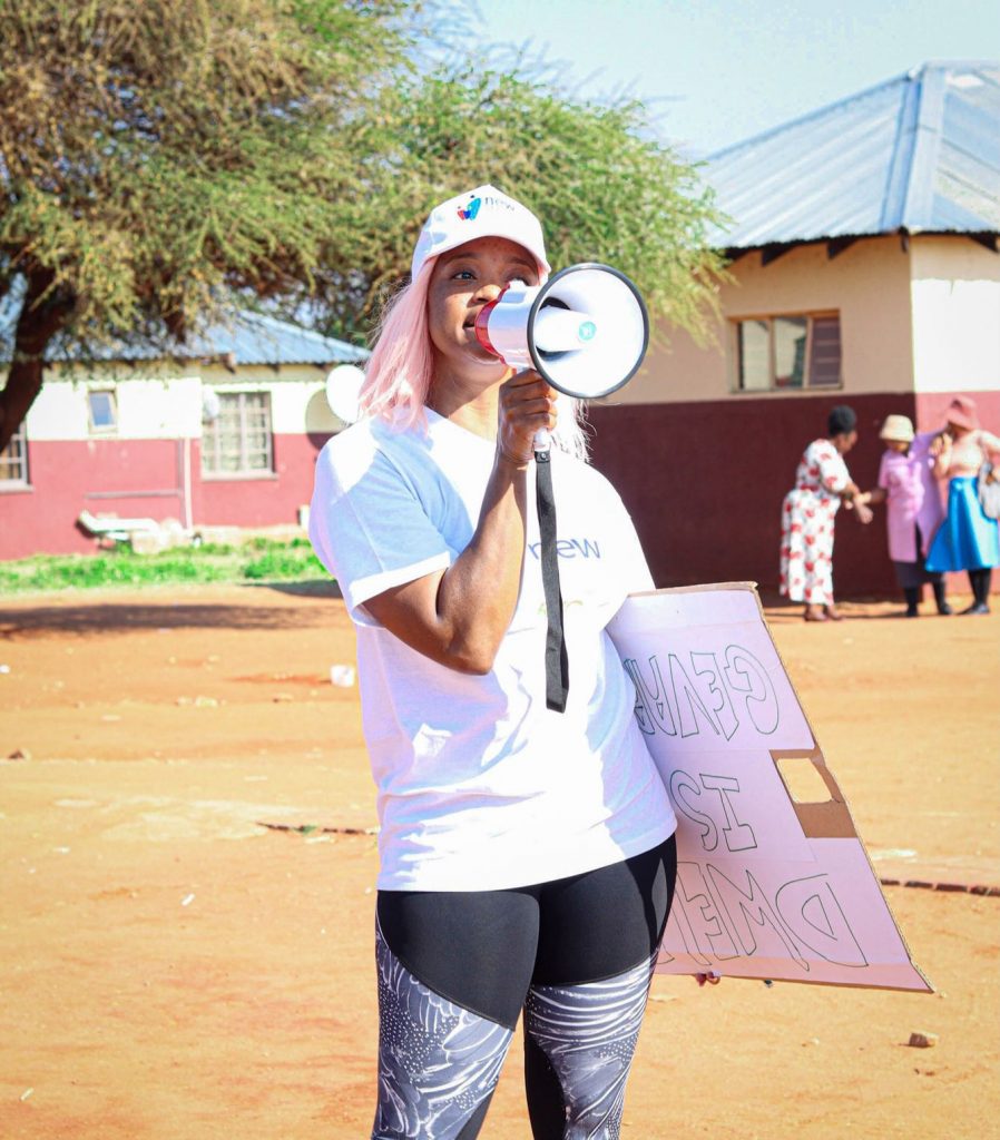 Moshiane at her best, tirelessly committed to doing good. Picture: Supplied