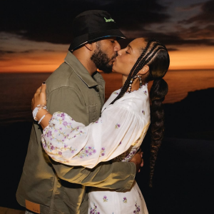 Singer Alicia Keys and her husband Swizz Beats
