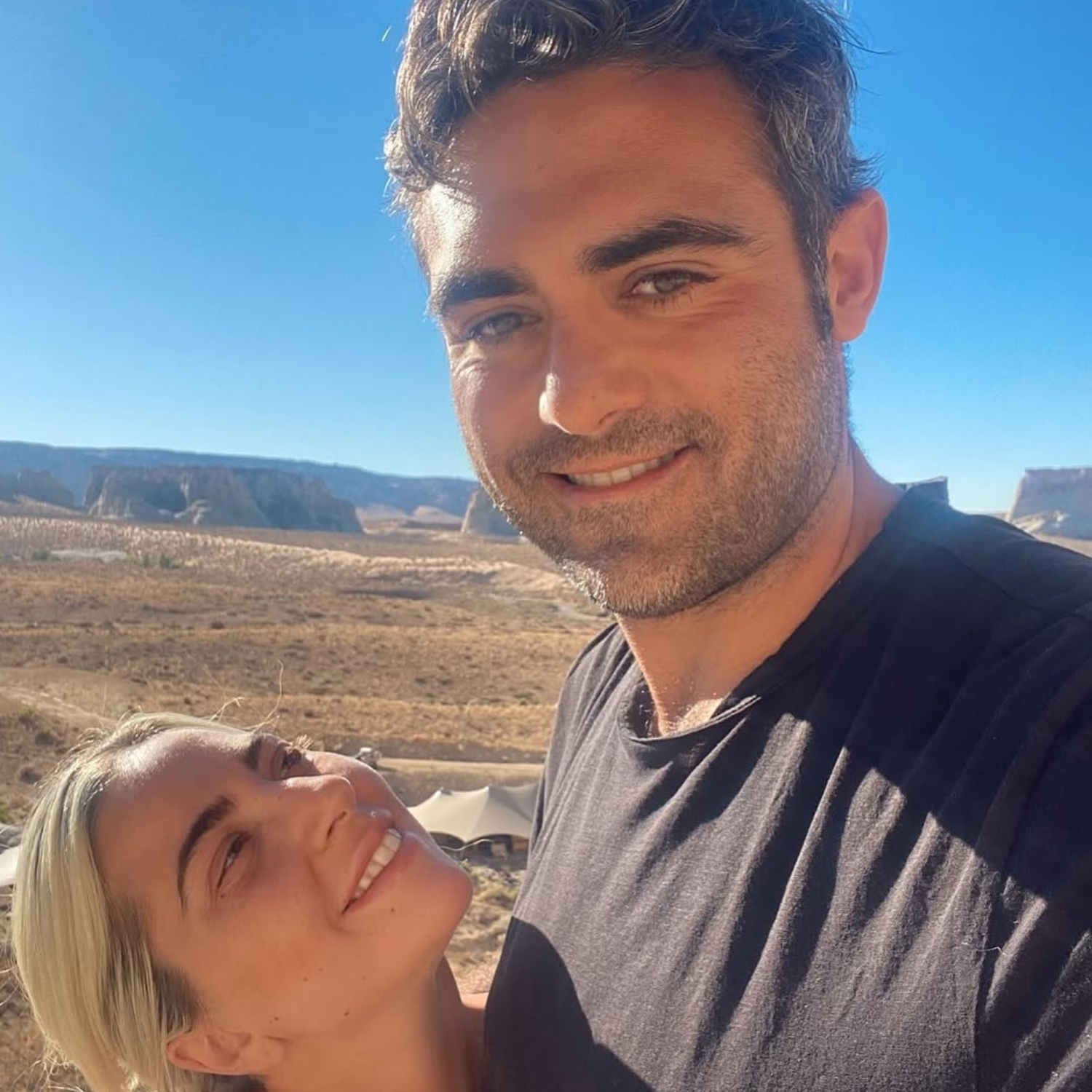 Singer Lady Gaga and her fiancé Michael Polansky