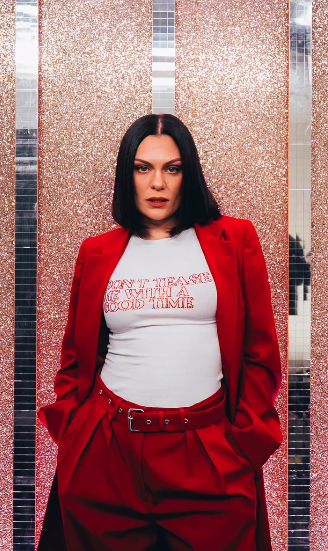 Jessie J rocked a bold red and white look as she took the Strictly stage last Saturday to perform her newest song. Picture: Instagram@JessieJ