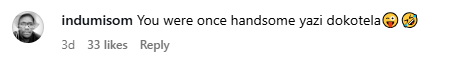 Comment from social media user