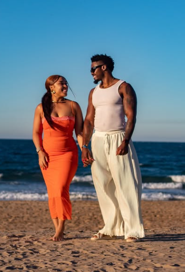 A picture-perfect moment as Tino Chinyani and Simza Ngema look at each other with nothing but love. Picture: Instagram@TinoChinyani