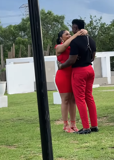 Dance with my partner again: The power couple share a romantic dance in the quiet intimacy of their garden. Picture: Instagram@TinoChinyani