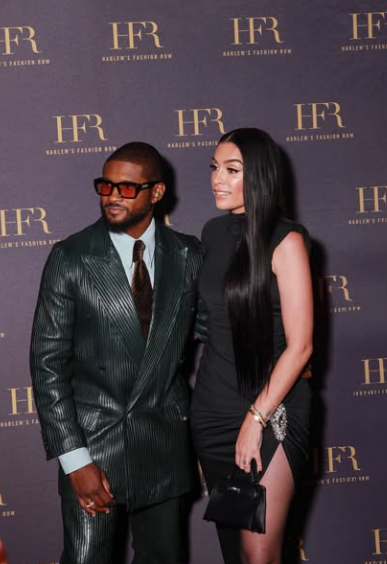 Usher posed elegantly alongside his wife Jennifer Goicoechea at Harlem’s Fashion Row. Picture: Instagram@Usher