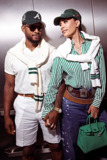 Low-key love: Usher and Jennifer keeping it real and relaxed in their sporty best. Picture: Instagram@Usher