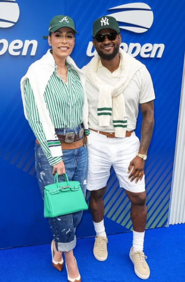 Casual, cool, and connected: the lovebirds shine in sporty style at the US opening. Picture: Instagram@Usher