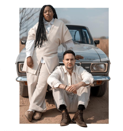 Msaki and Jesse Clegg rock their matching looks as they gear up for their exclusive one-night-only concert at Walter Sisulu Botanical Gardens this October. Picture: Instagram@Msaki