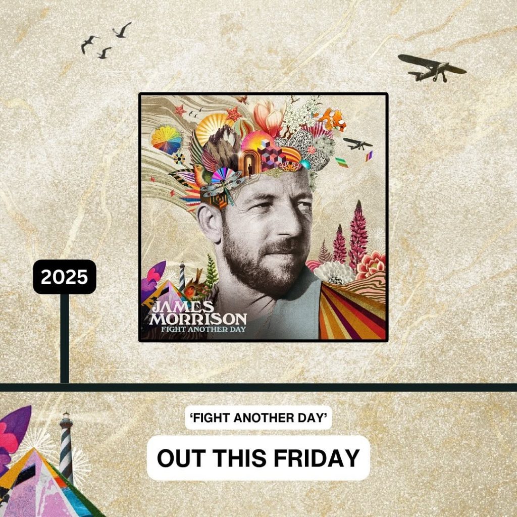 And now, the singer-songwriter shines on the cover of 'Fight Another Day', his latest release hitting shelves today, 3 October 2025. Picture: Instagram@JamesMorrison