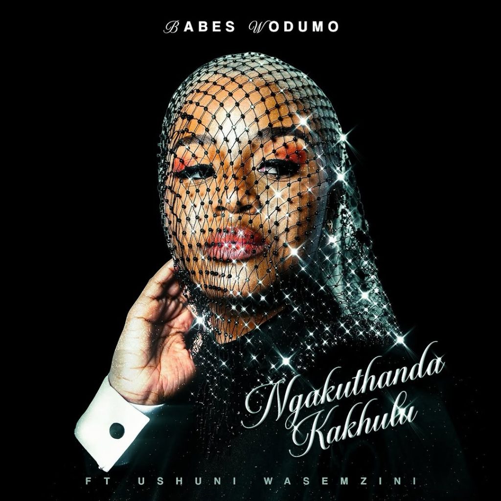 Draped in all black and dripping in glitter, Babes is serving pure heat on the ‘Ngakuthanda Kakhulu’ cover—this time linking up with Ushuni Wasemzini. Picture: Instagram@BabesWodumo