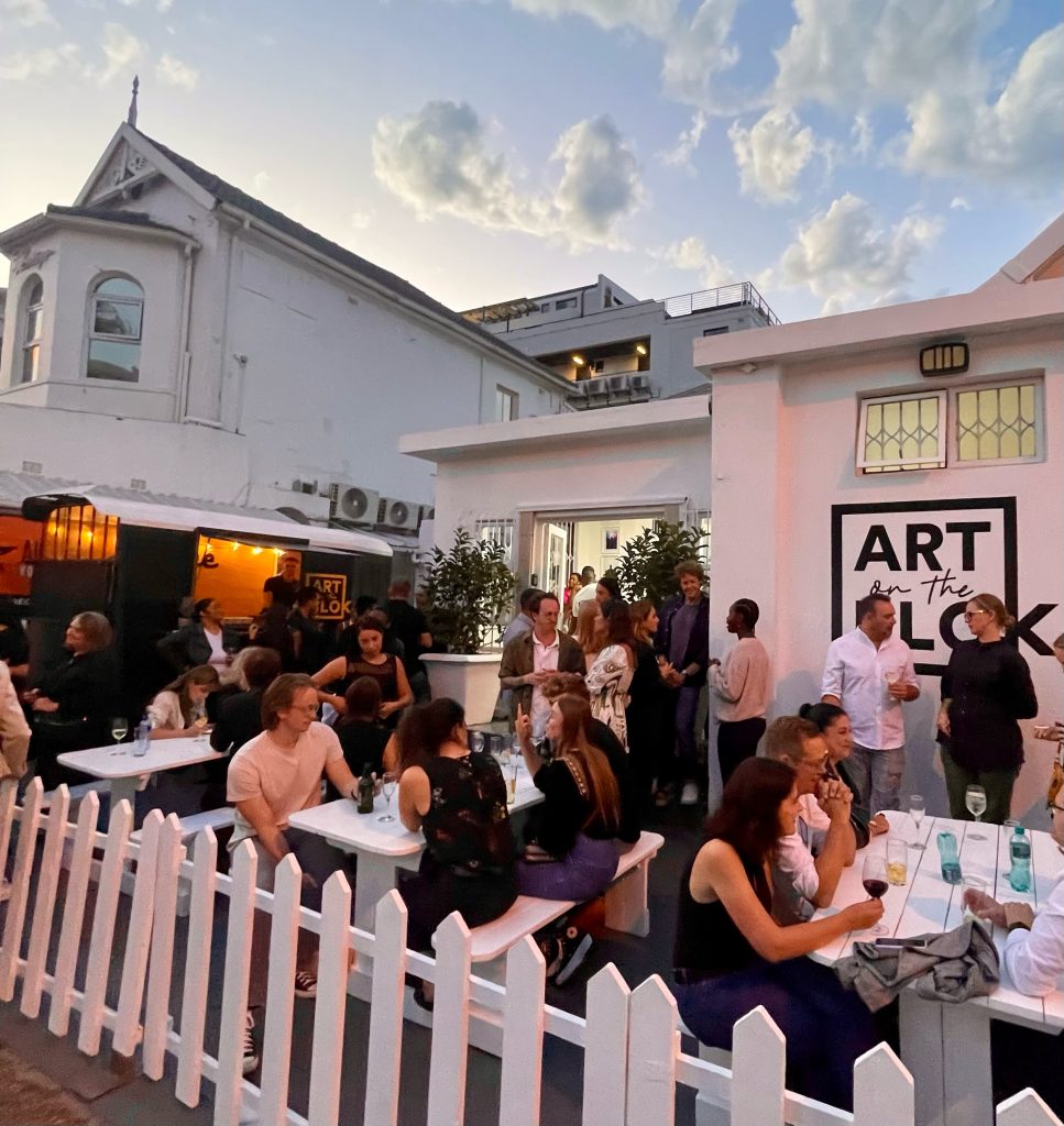 Visitors relaxing and having a great time at Art on the Blok. Picture: Supplied